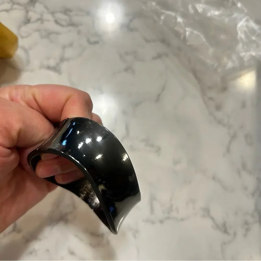 Black‎ Crome Chunky Clasp Bracelet Bangle